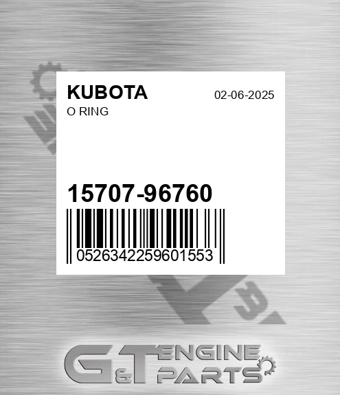 15707-96760 O Ring