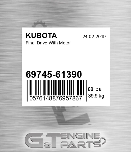 69745-61390 Final Drive With Motor