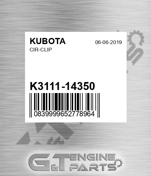 K3111-14350 Cir-clip for KUBOTA