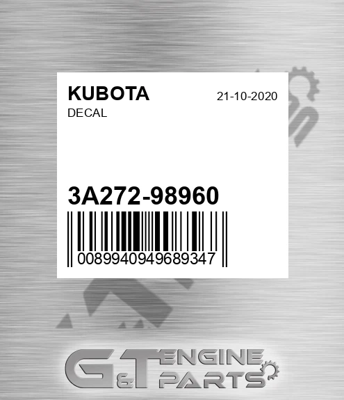 3A272-98960 Decal