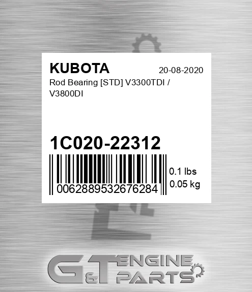 1C020-22312 Rod Bearing [std] V3300tdi / V3800di for KUBOTA