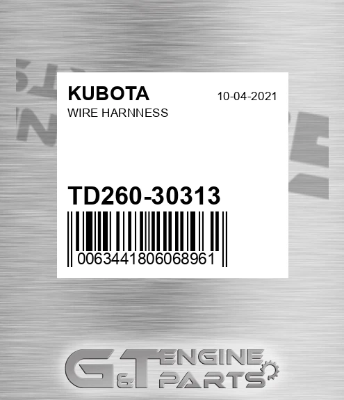 TD260-30313 Wire Harnness for KUBOTA