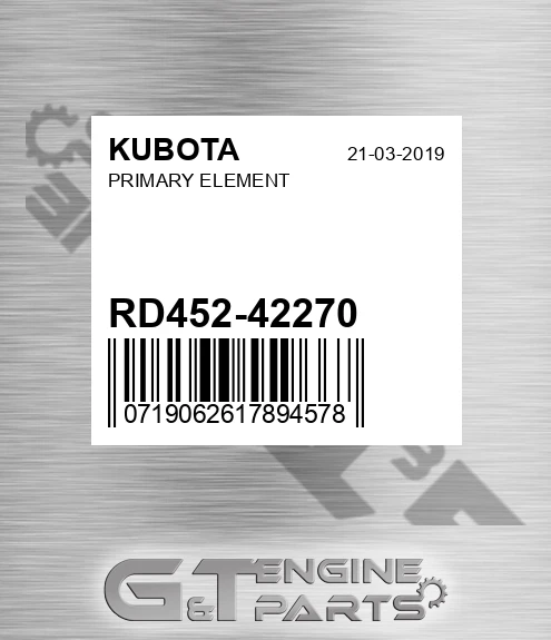 RD452-42270 Primary Element for KUBOTA