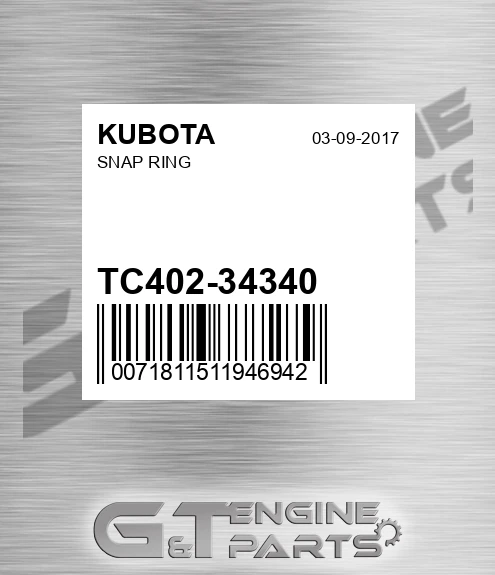 TC402-34340 Snap Ring
