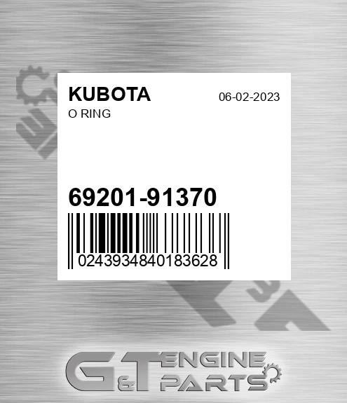 69201-91370 O Ring