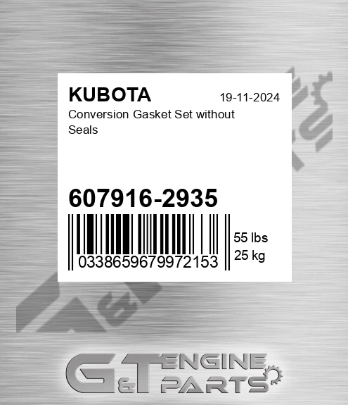 607916-2935 Conversion Gasket Set Without Seals