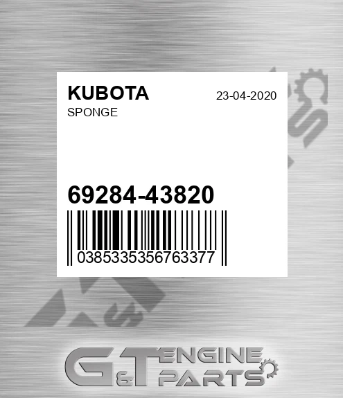 69284-43820 Sponge