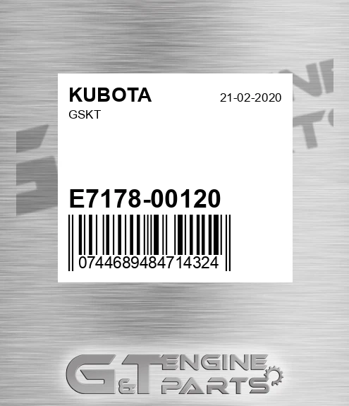 E7178-00120 Gskt for KUBOTA