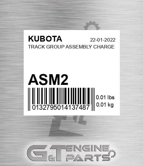 ASM2 KUBOTA Track Group Assembly Charge