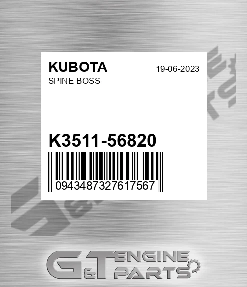 K3511-56820 Spine Boss for KUBOTA