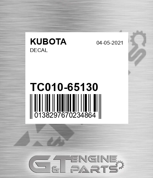 TC010-65130 Decal
