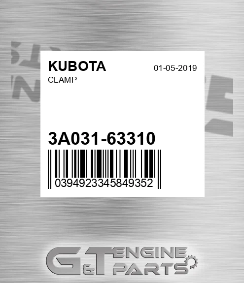 3A031-63310 Clamp