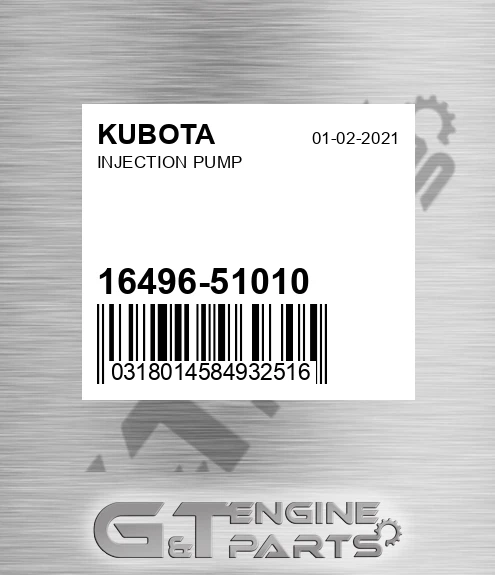 16496-51010 Injection Pump for KUBOTA