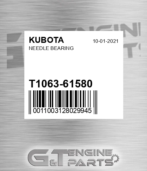 T1063-61580 Needle Bearing for KUBOTA