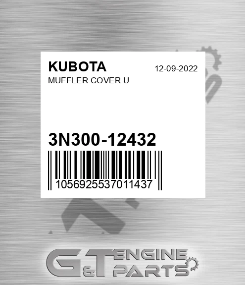 3N300-12432 Muffler Cover U