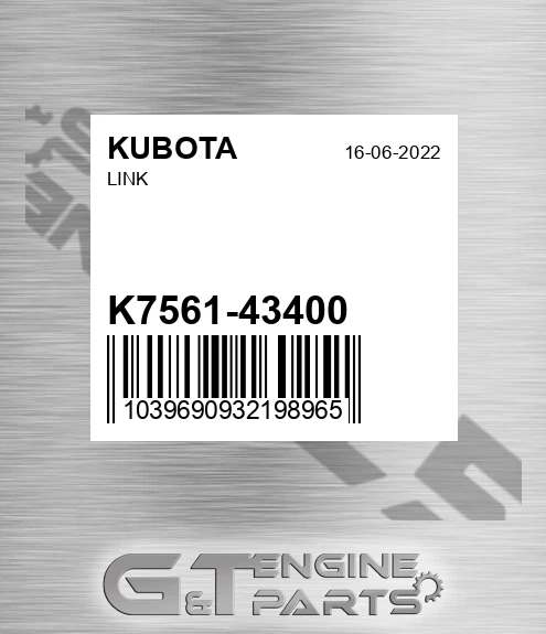 K7561-43400 Link for KUBOTA