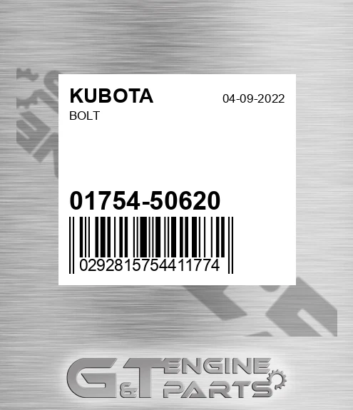 01754-50620 Bolt for KUBOTA
