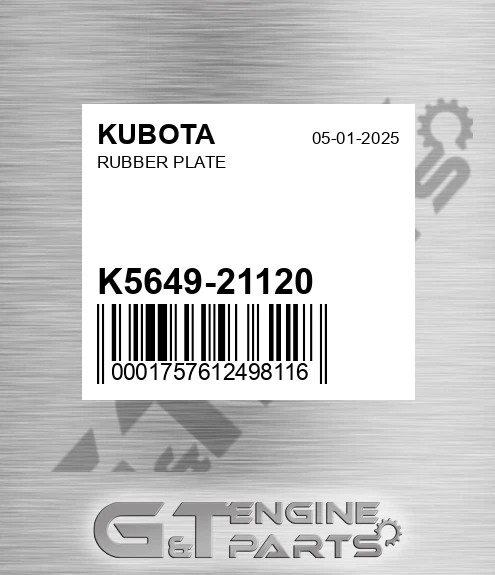 K5649-21120 Rubber Plate
