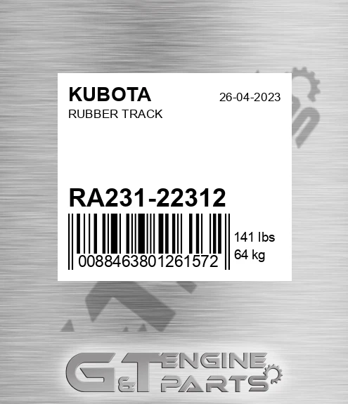 RA231-22312 Rubber Track