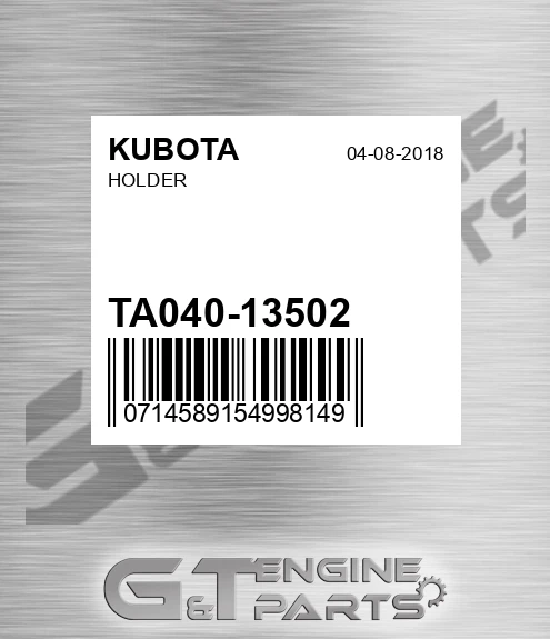 TA040-13502 Holder for KUBOTA