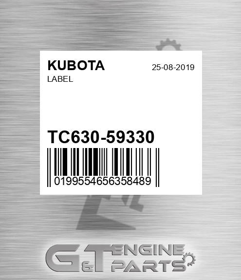 TC630-59330 Label