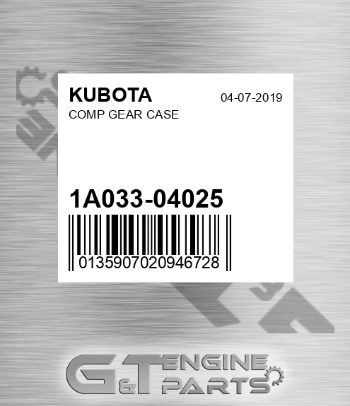 1A033-04025 Comp Gear Case