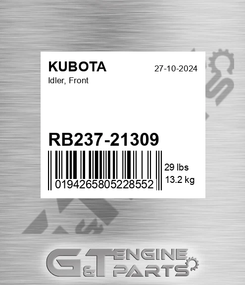 RB237-21309 Idler, Front for KUBOTA