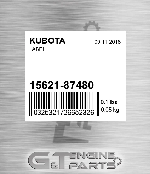15621-87480 Label
