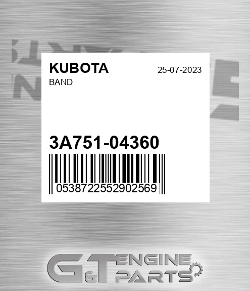 3A751-04360 Band for KUBOTA