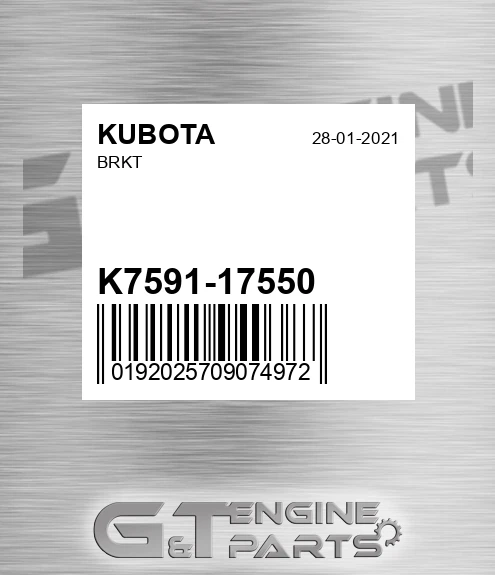 K7591-17550 Brkt for KUBOTA