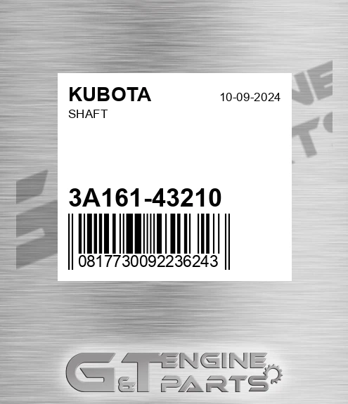 3A161-43210 Shaft
