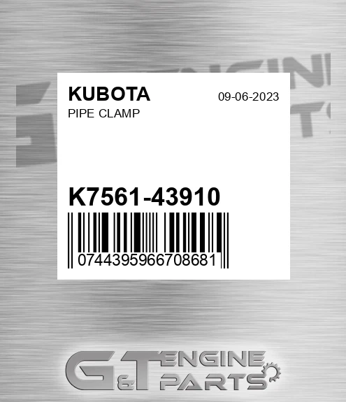 K7561-43910 Pipe Clamp for KUBOTA