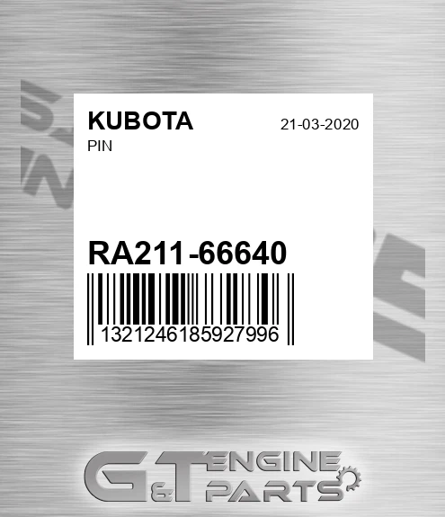 RA211-66640 Pin for KUBOTA