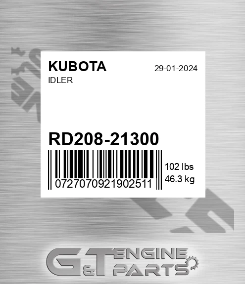 RD208-21300 Idler