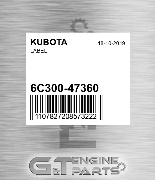 6C300-47360 Label