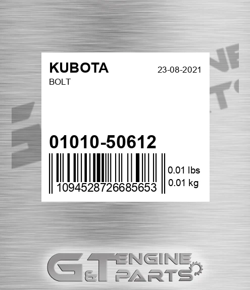 01010-50612 Bolt for KUBOTA