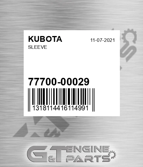 77700-00029 Sleeve for KUBOTA