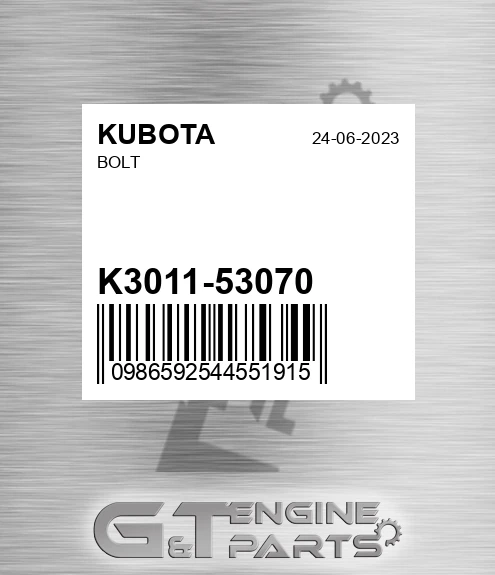 K3011-53070 Bolt