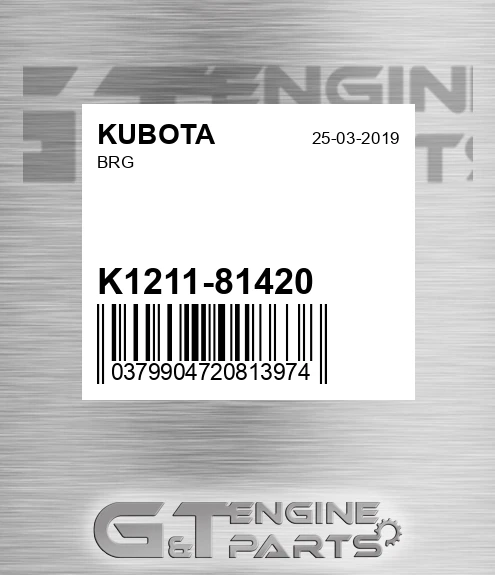 K1211-81420 Brg for KUBOTA