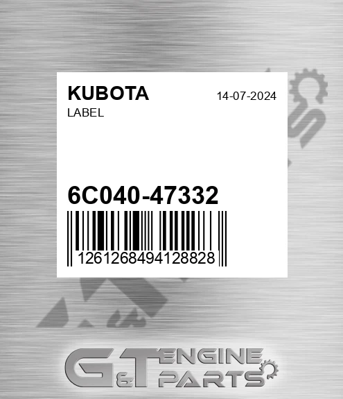 6C040-47332 Label