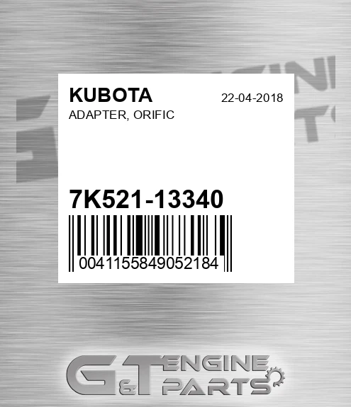 7K521-13340 Adapter, Orific for KUBOTA