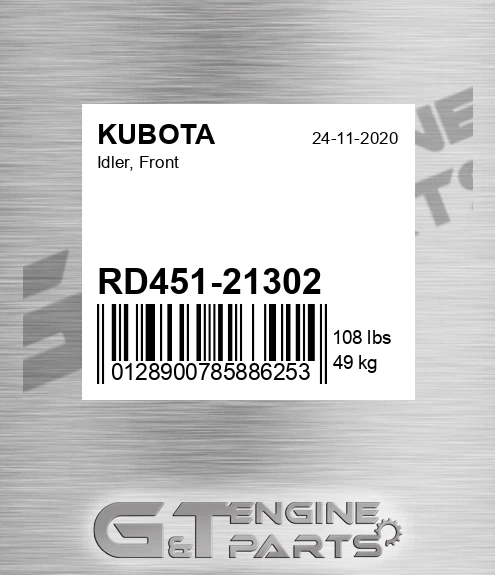 RD451-21302 Idler, Front for KUBOTA