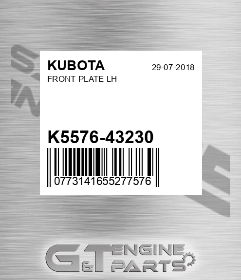K5576-43230 Front Plate Lh
