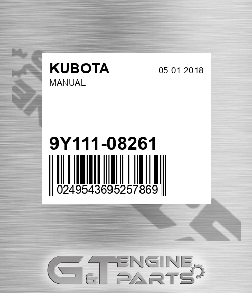9Y111-08261 Manual