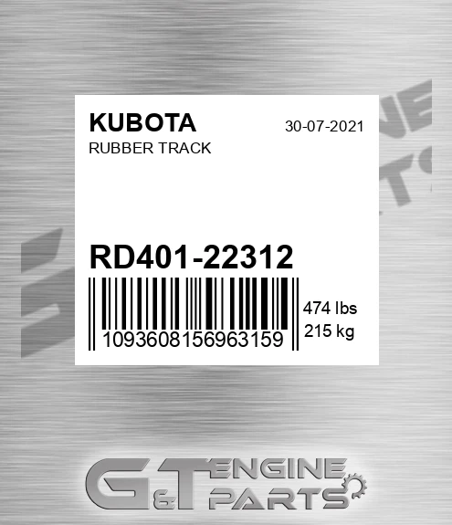 RD401-22312 Rubber Track