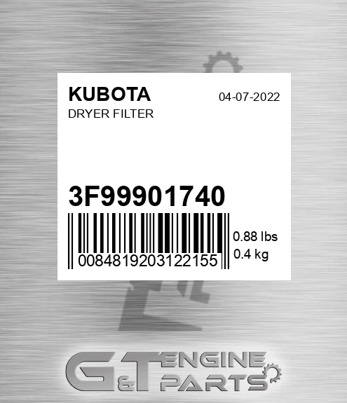 3F99901740 Dryer Filter