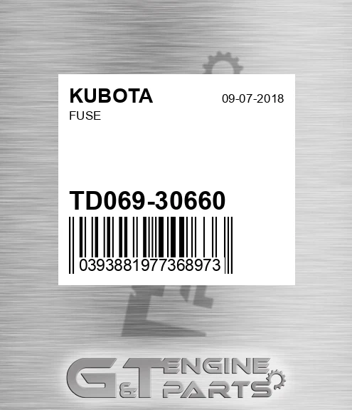 TD069-30660 Fuse for KUBOTA
