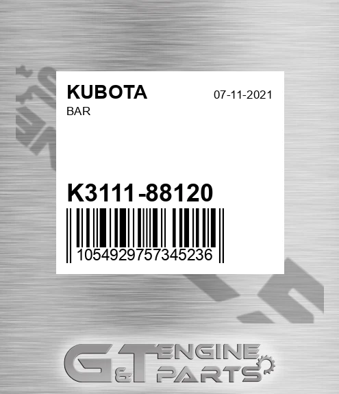 K3111-88120 Bar for KUBOTA