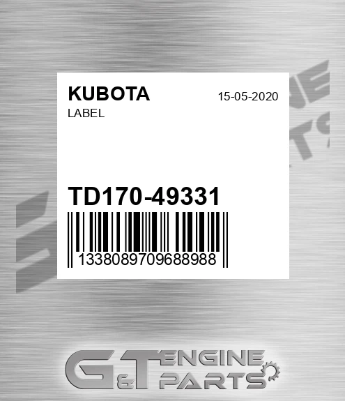 TD170-49331 Label