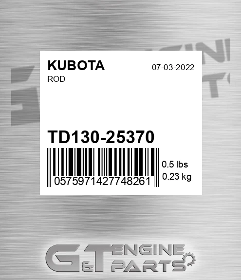 TD130-25370 Rod for KUBOTA